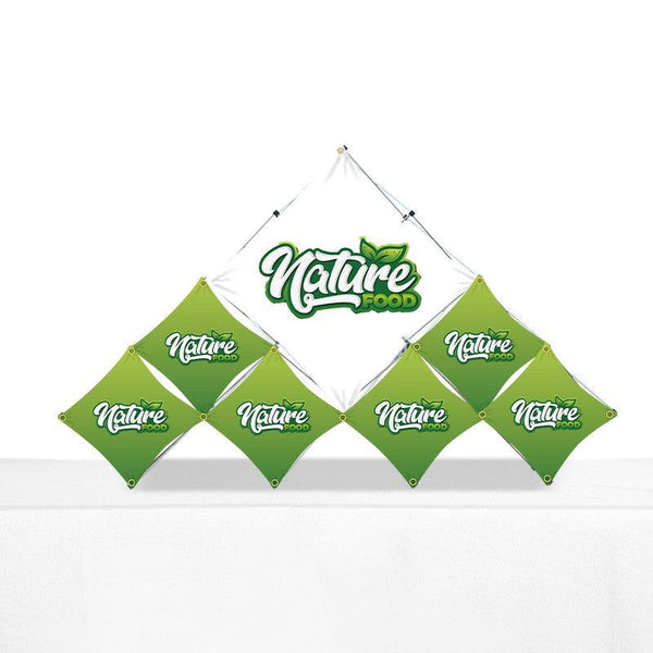 Triangular Large Grid Table Top Pop Up Display